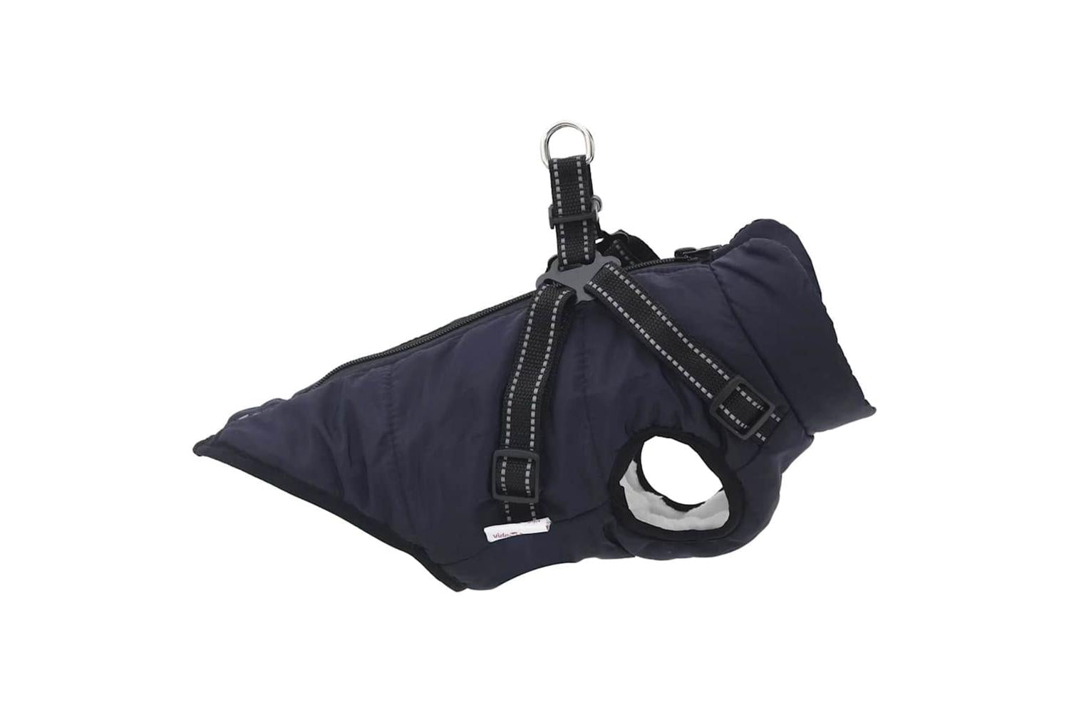 Dog Coat With Harness Waterproof Reflective Navy Blue 2xl-4