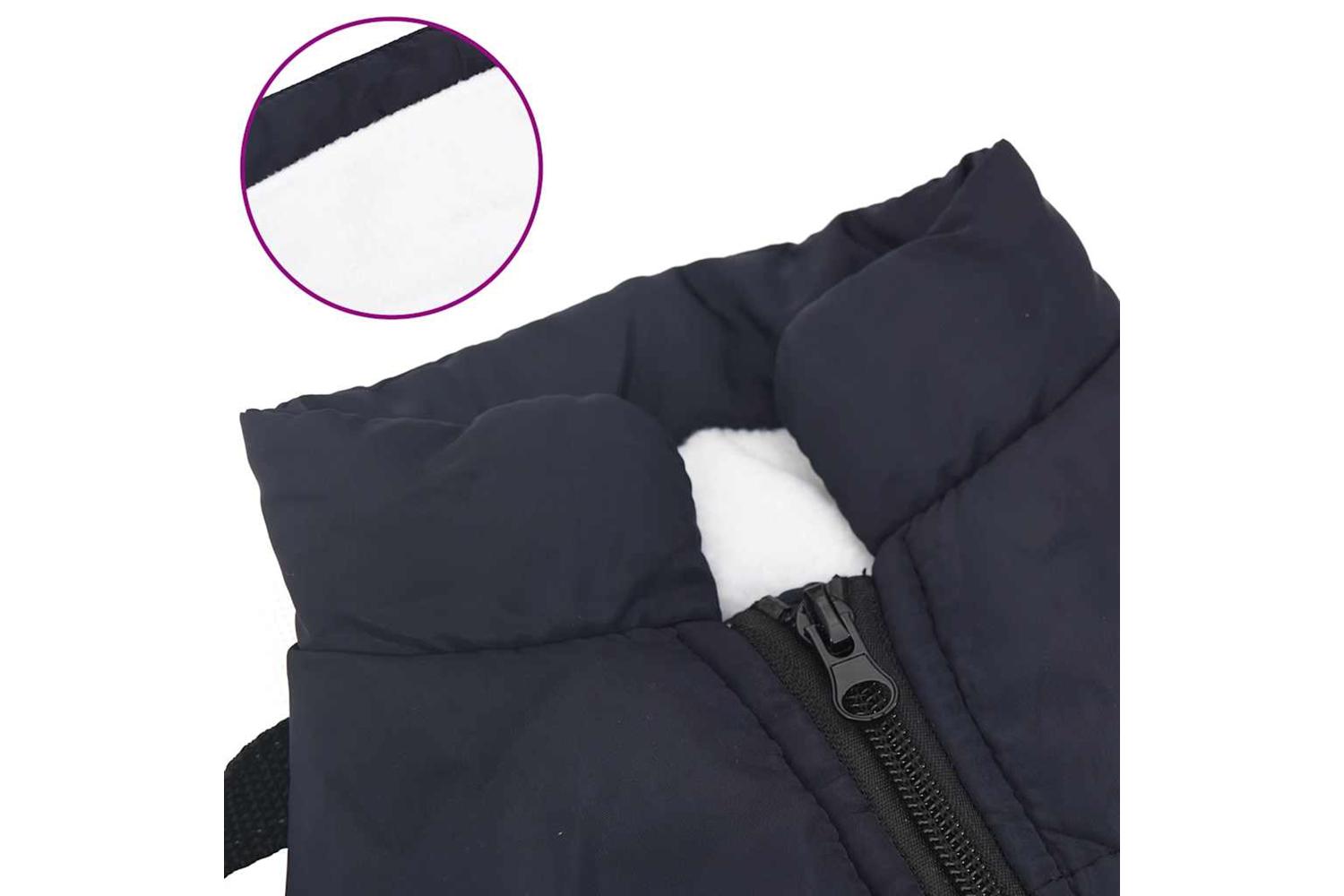 Dog Coat With Harness Waterproof Reflective Navy Blue 2xl-7