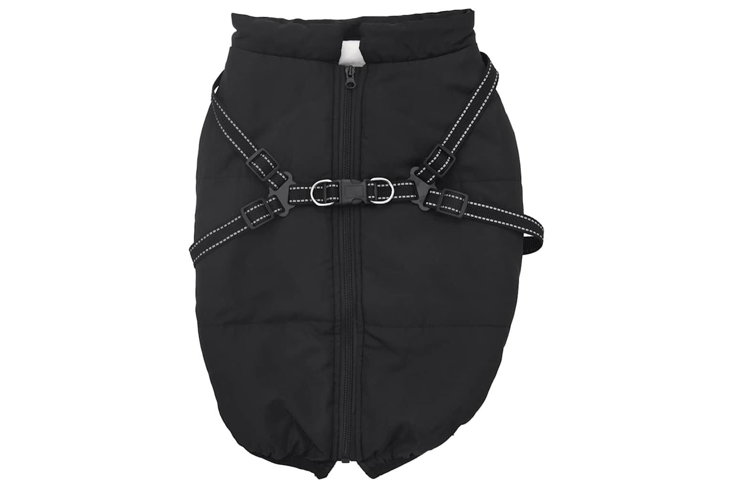Dog Coat With Harness Waterproof Reflective Black 5xl-2