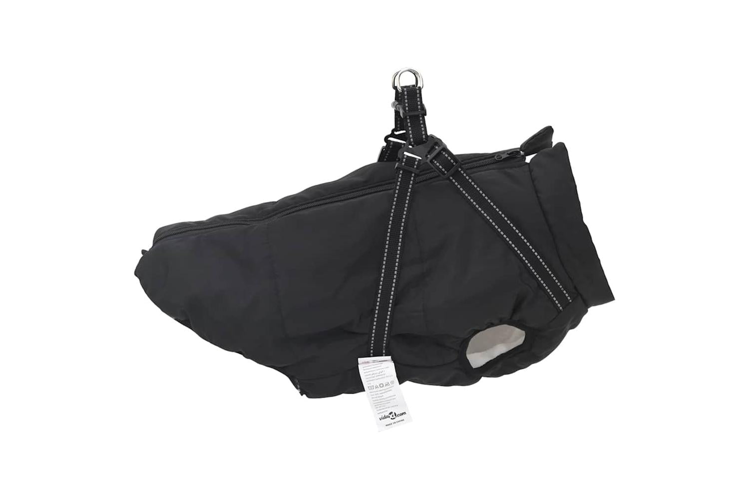 Dog Coat With Harness Waterproof Reflective Black 5xl-4