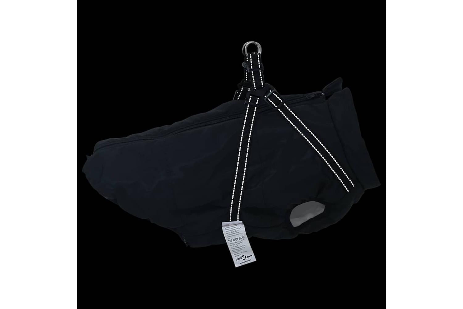 Dog Coat With Harness Waterproof Reflective Black 5xl-6