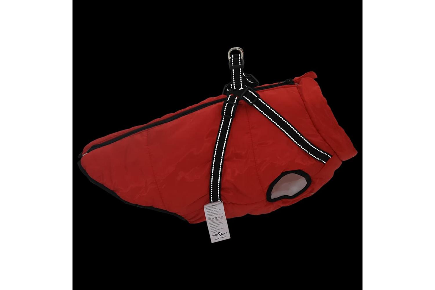 Dog Coat With Harness Waterproof Reflective Red 5xl-6