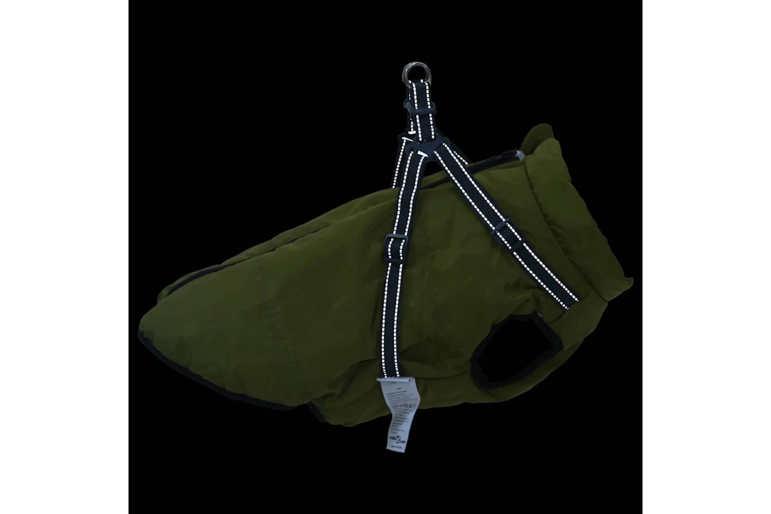 Dog Coat With Harness Waterproof Reflective Army Green 5xl-6