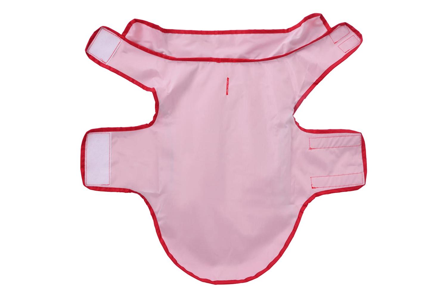 Dog Raincoat With Reflective Strips Polyester Red Xs-5