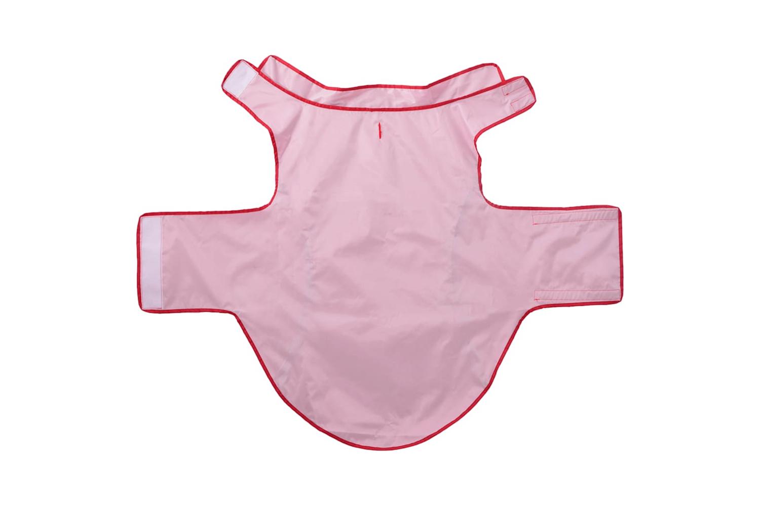 Dog Raincoat With Reflective Strips Polyester Red 3xl-5
