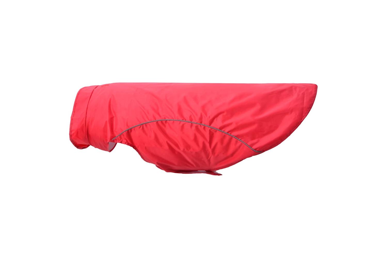 Dog Raincoat With Reflective Strips Polyester Red 3xl-6