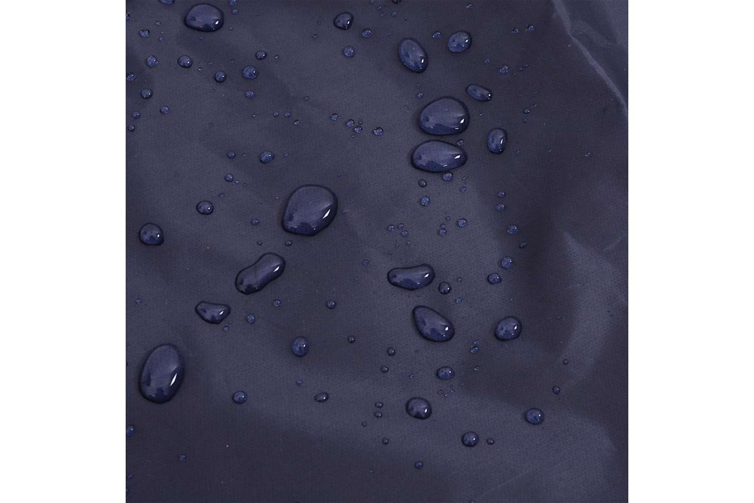 Dog Raincoat With Reflective Strips Polyester Navy Blue L-9