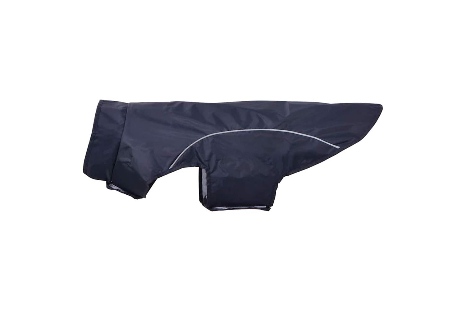 Dog Raincoat With Reflective Strips Polyester Navy Blue 2xl-6