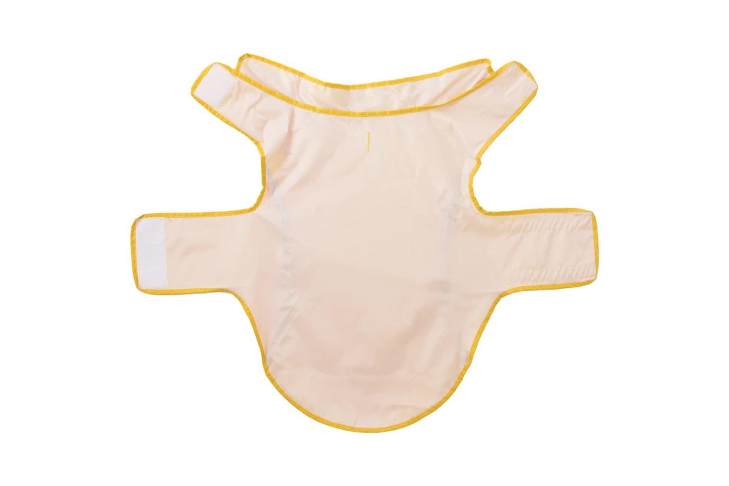 Dog Raincoat With Reflective Strips Polyester Yellow L-5