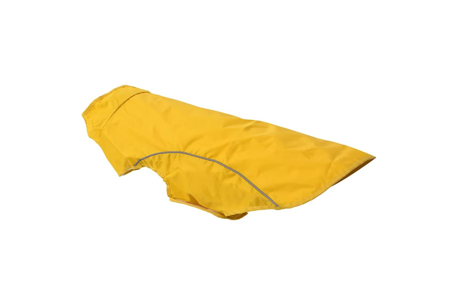 Dog Raincoat With Reflective Strips Polyester Yellow L-8