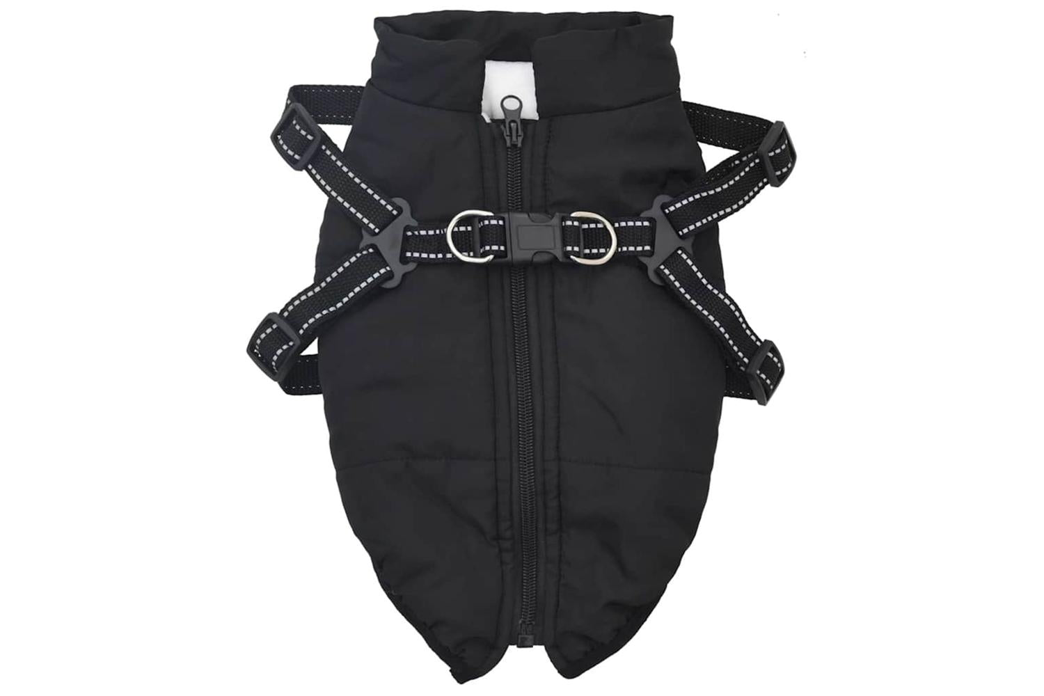 Dog Coat With Harness Waterproof Reflective Black 2xl-2