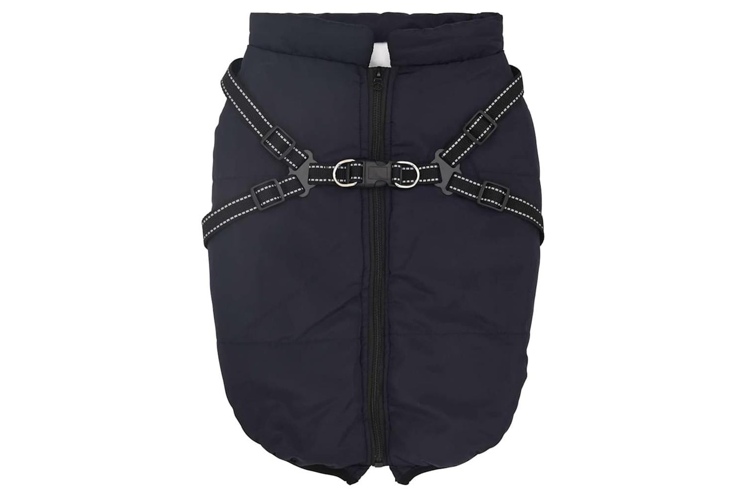 Dog Coat With Harness Waterproof Reflective Navy Blue 3xl-2