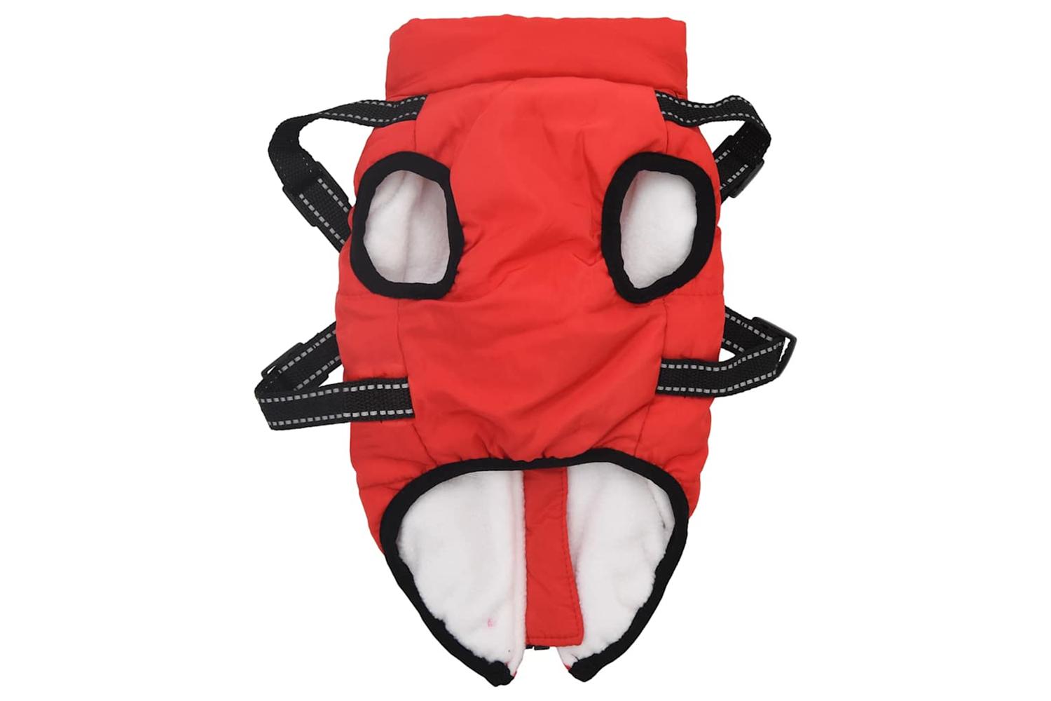 Dog Coat With Harness Waterproof Reflective Red 2xl-5