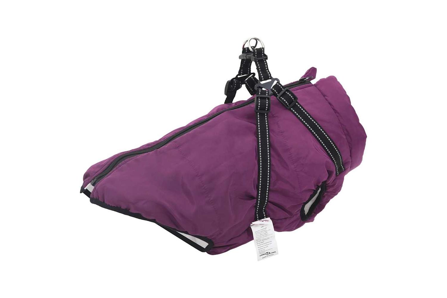 Dog Coat With Harness Waterproof Reflective Purple 4xl