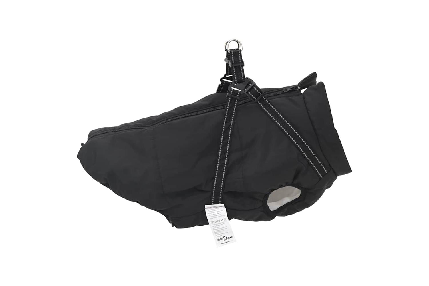 Dog Coat With Harness Waterproof Reflective Black 6xl-4