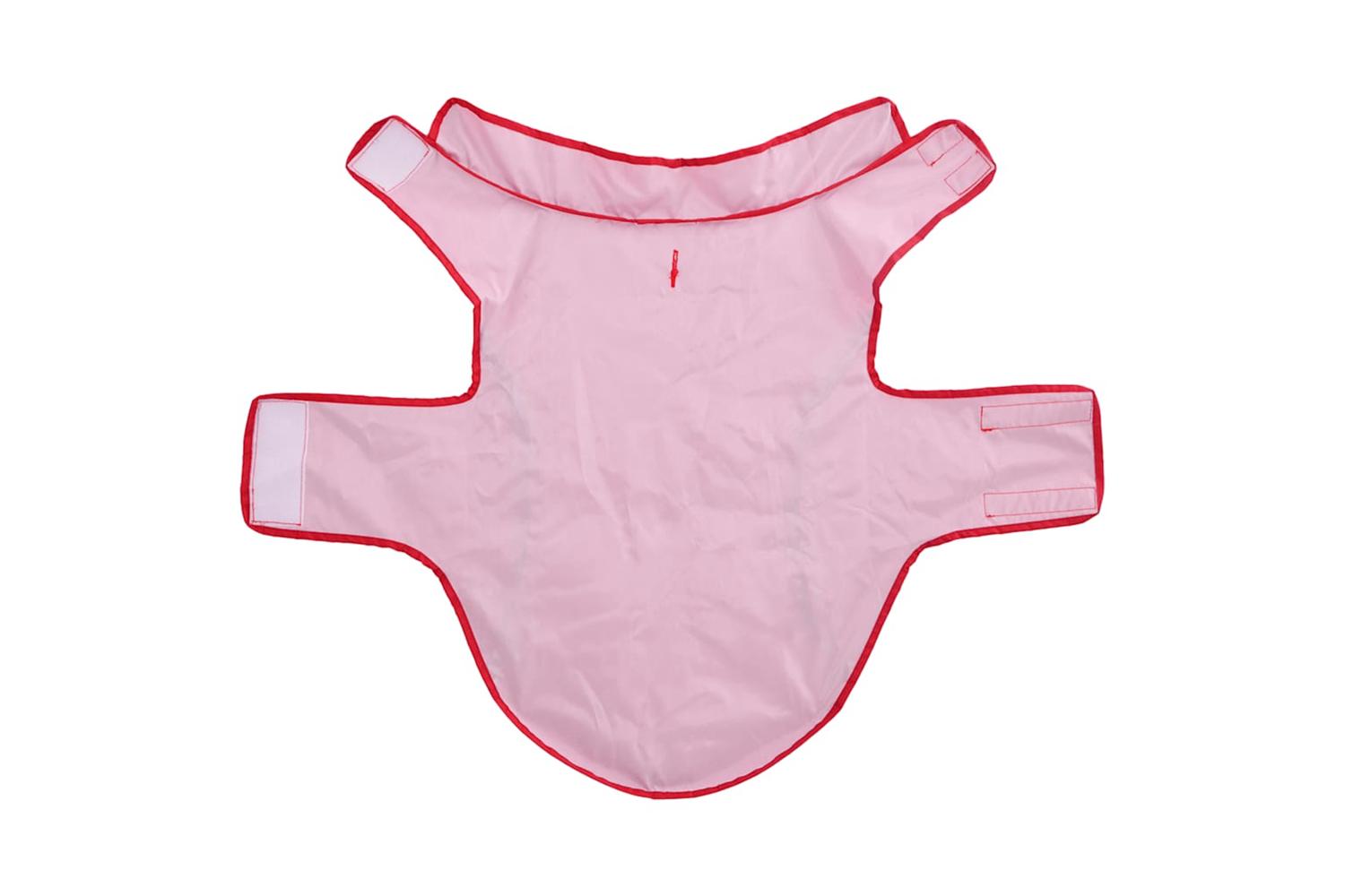 Dog Raincoat With Reflective Strips Polyester Red Xl-5