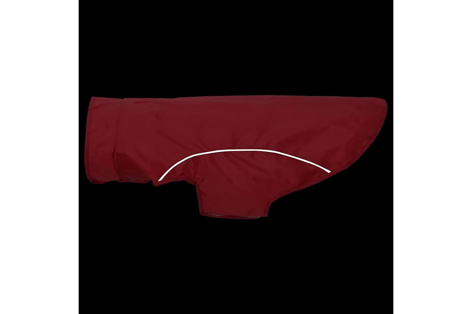 Dog Raincoat With Reflective Strips Polyester Red Xl-7