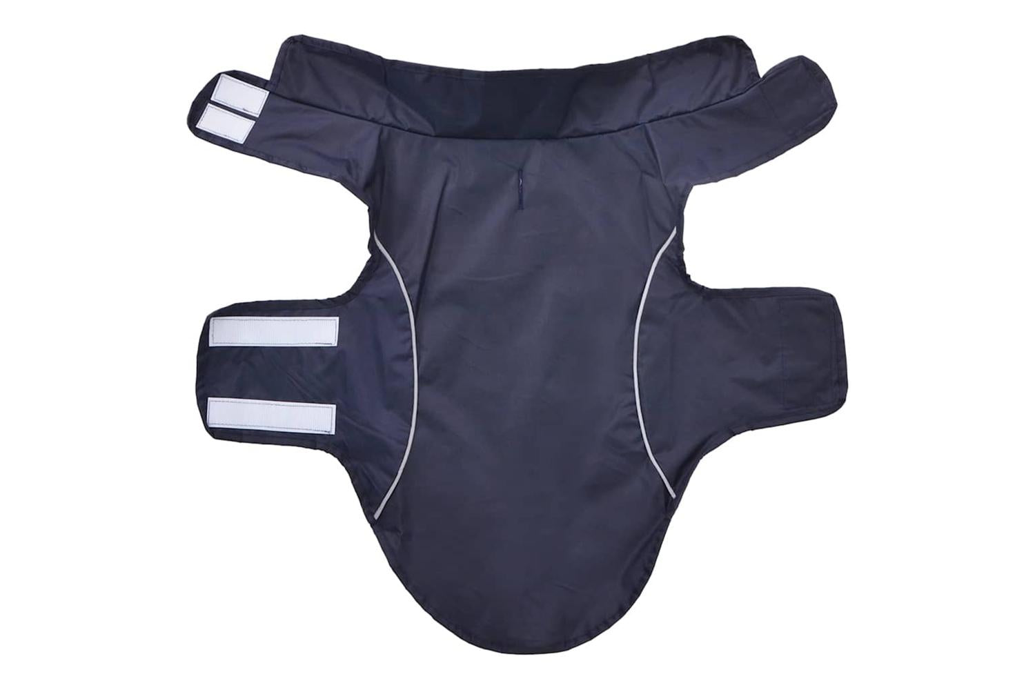 Dog Raincoat With Reflective Strips Polyester Navy Blue Xs-4