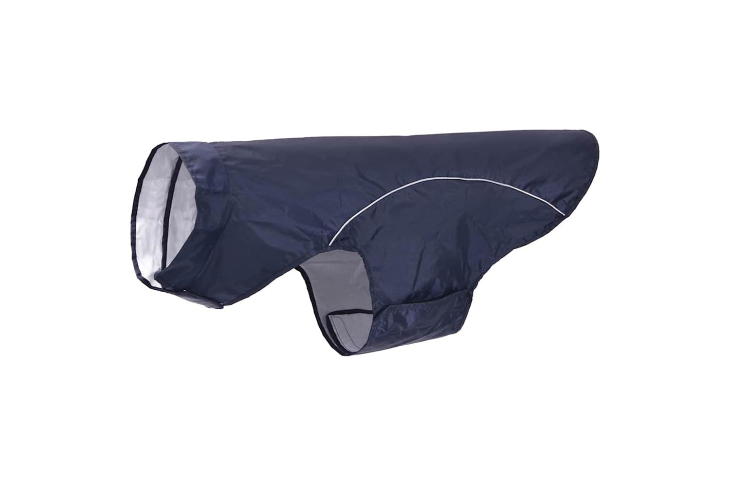 Dog Raincoat With Reflective Strips Polyester Navy Blue 4xl-2