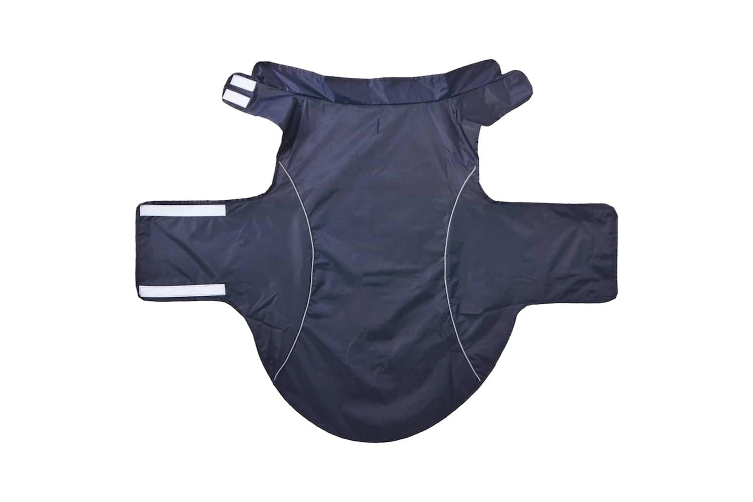 Dog Raincoat With Reflective Strips Polyester Navy Blue 4xl-4