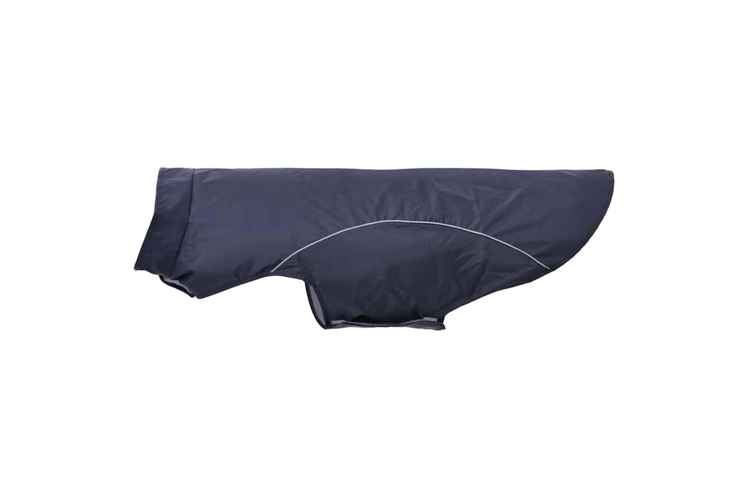 Dog Raincoat With Reflective Strips Polyester Navy Blue 4xl-6