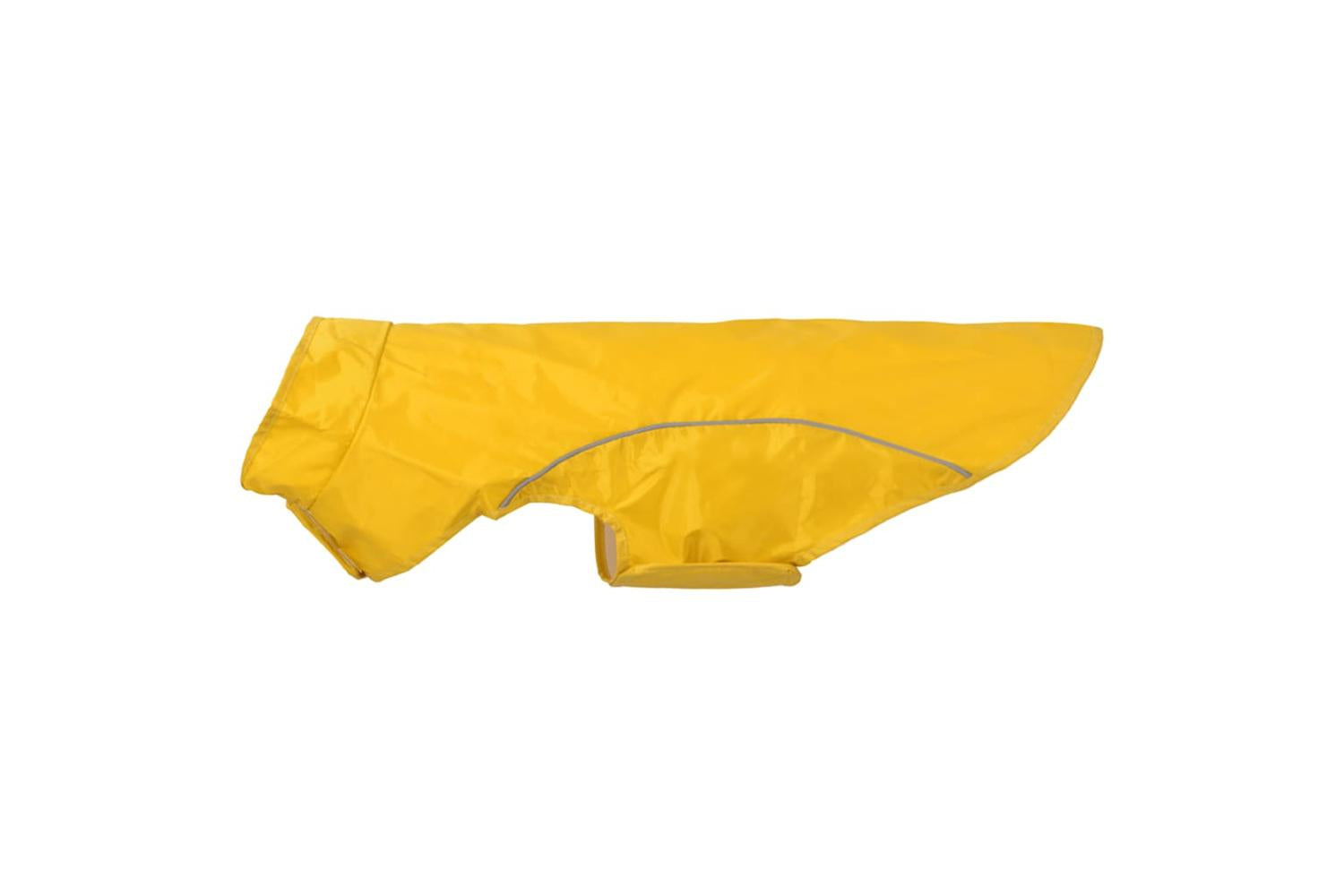 Dog Raincoat With Reflective Strips Polyester Yellow Xl-6