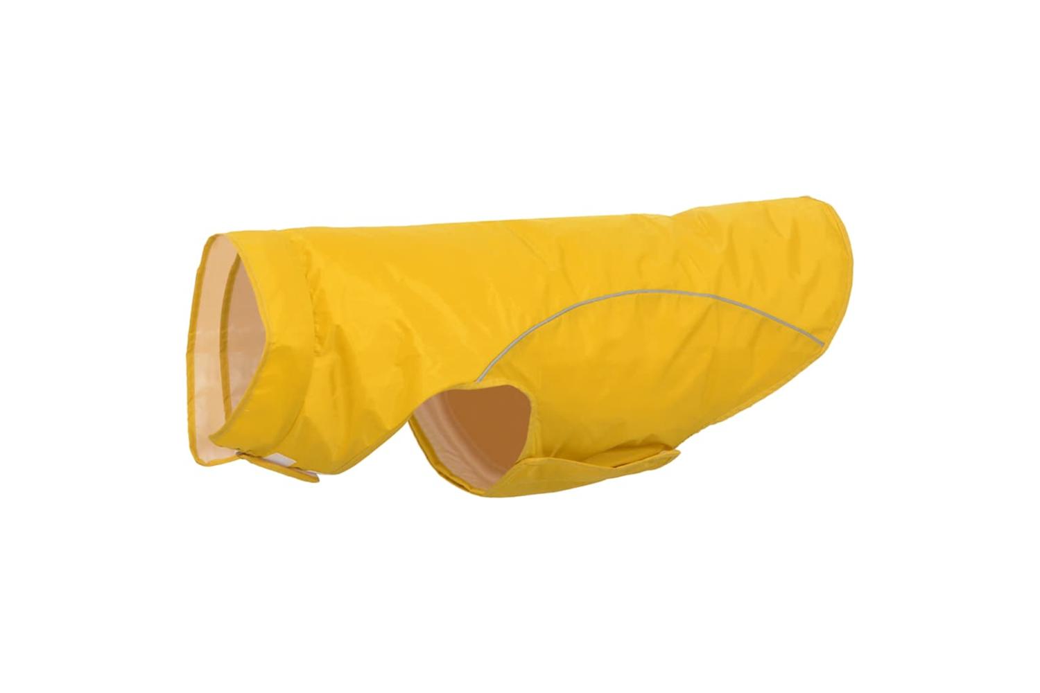 Dog Raincoat With Reflective Strips Polyester Yellow 3xl-2