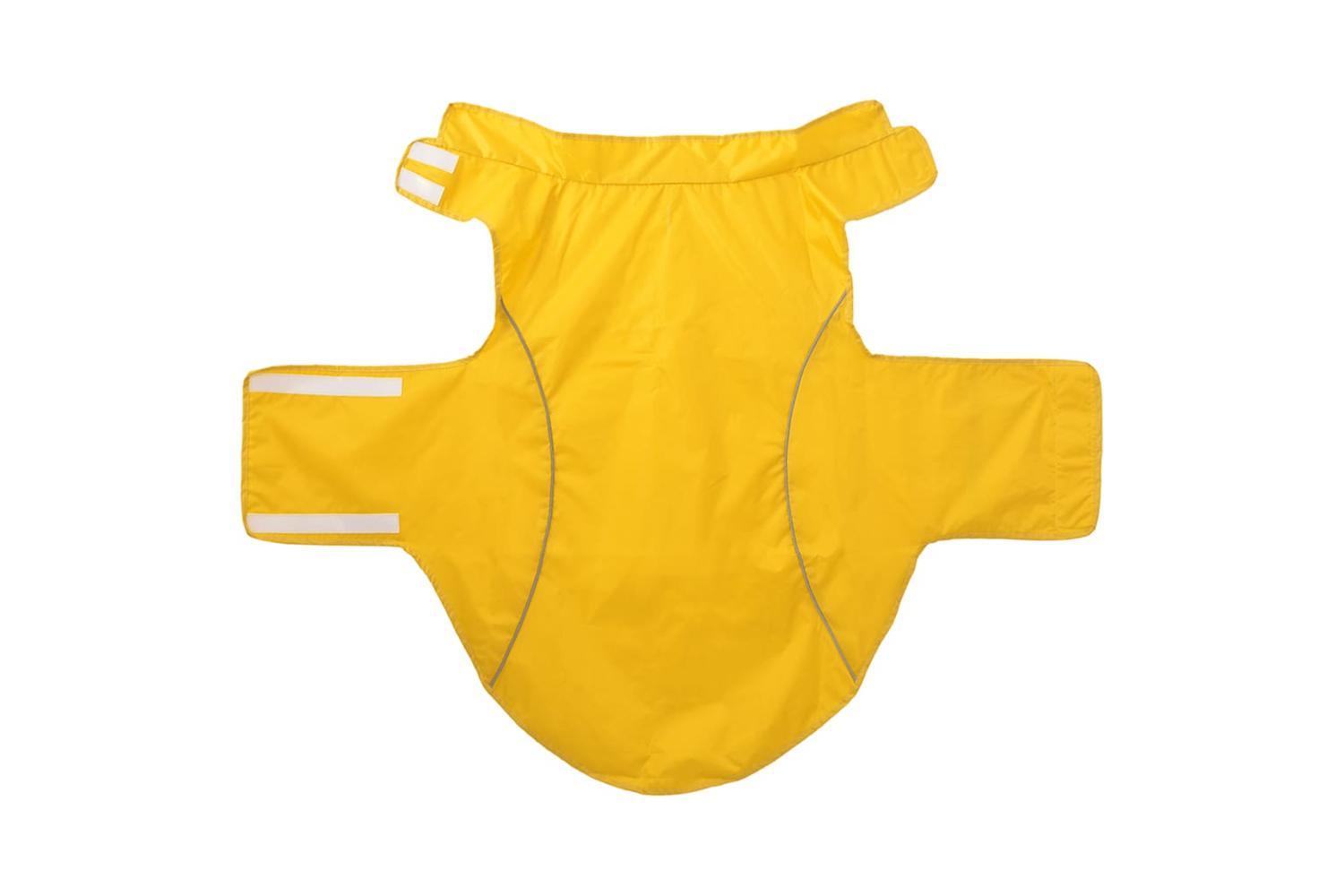 Dog Raincoat With Reflective Strips Polyester Yellow 3xl-4