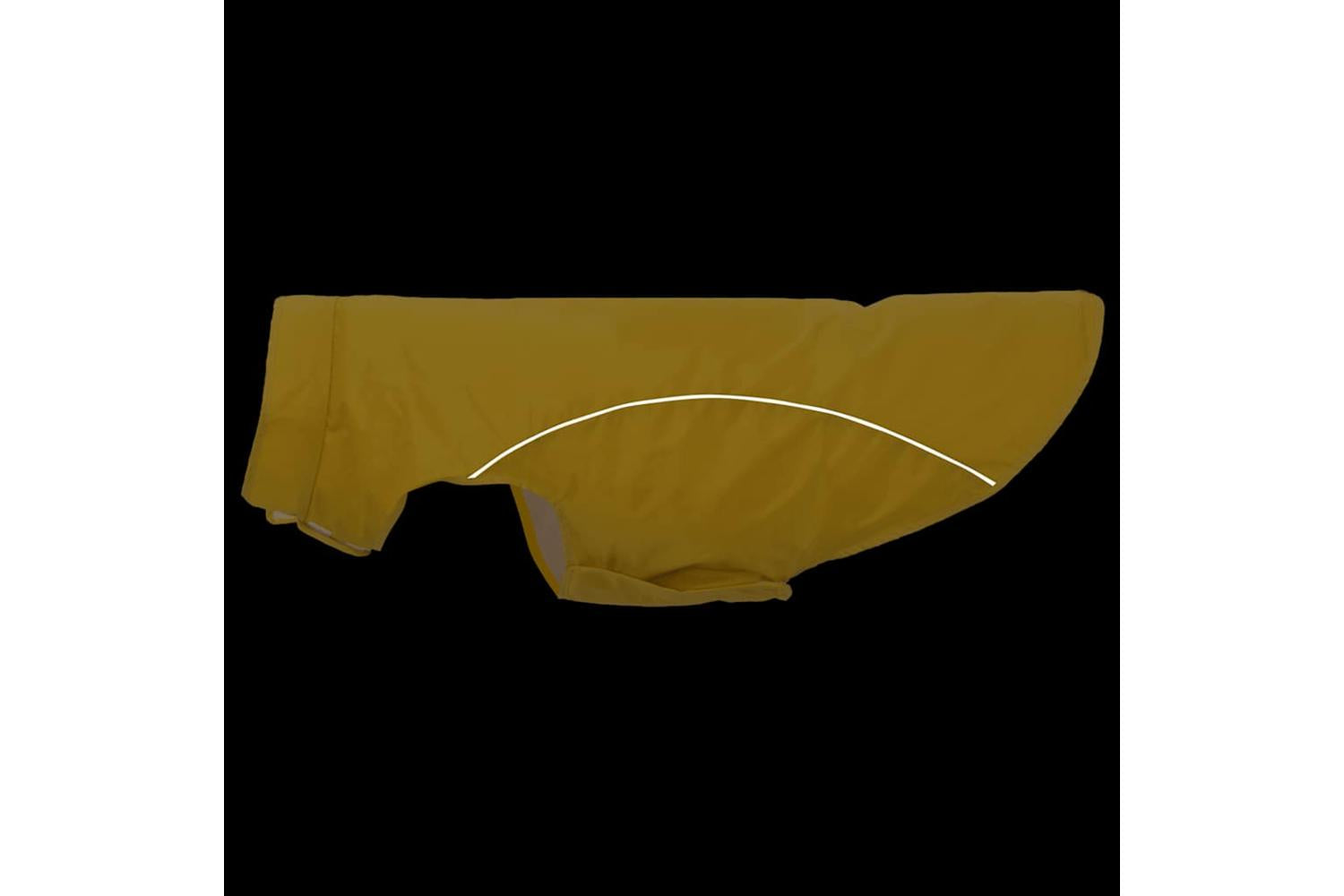 Dog Raincoat With Reflective Strips Polyester Yellow 3xl-7