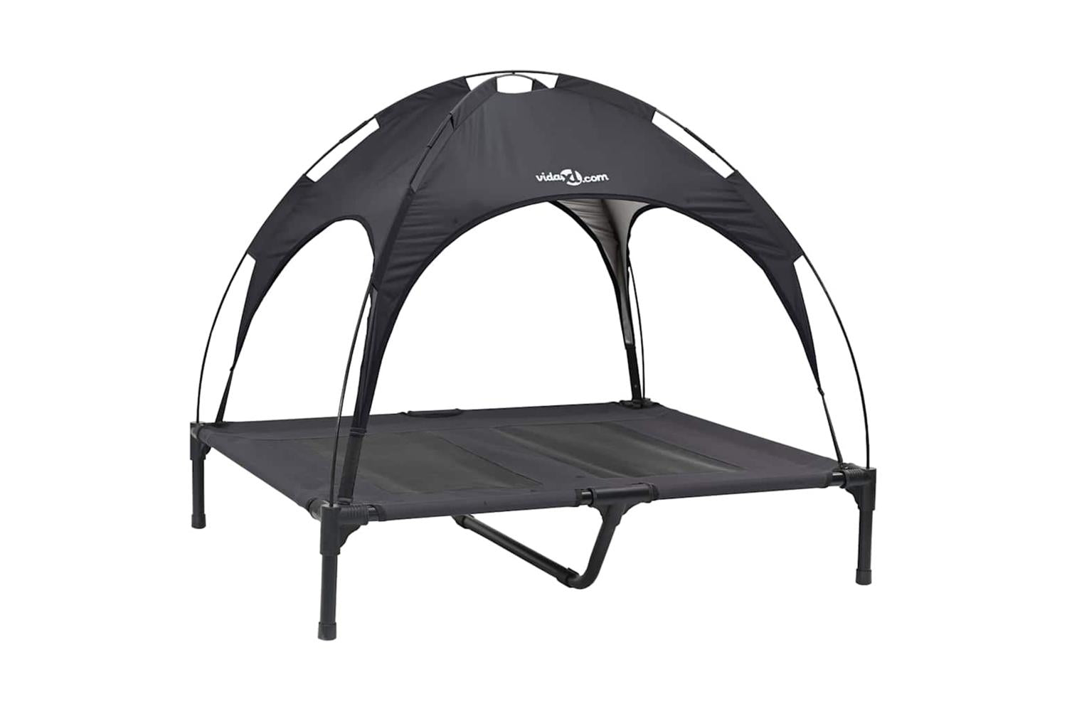 Dog Bed Black L Steel-2