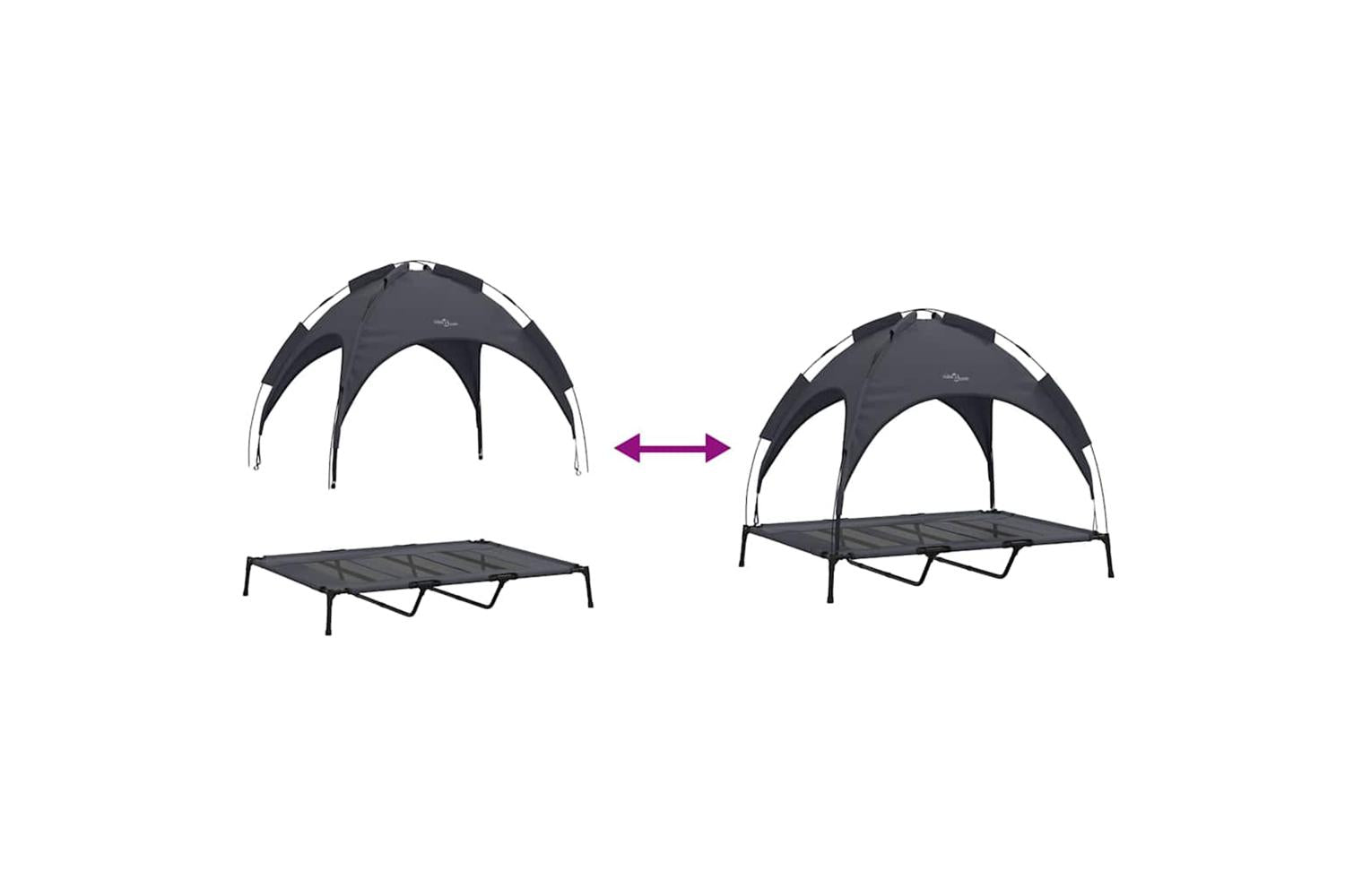 Dog Bed Black Xl Steel-9