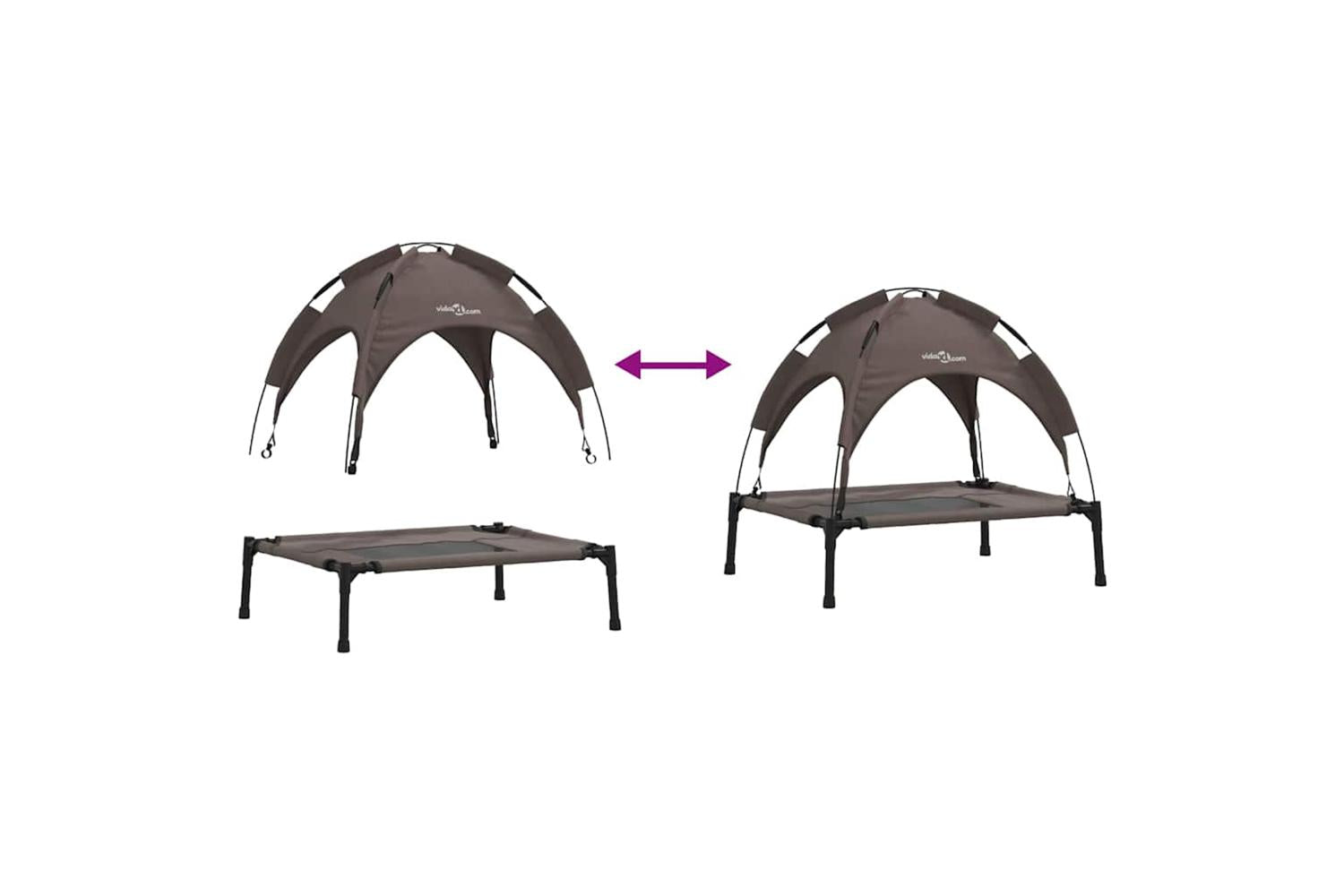 Dog Bed Brown M Steel-9