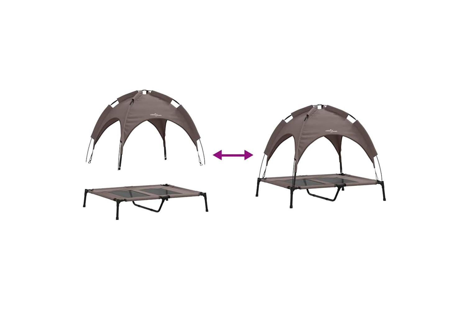 Dog Bed Brown L Steel-9
