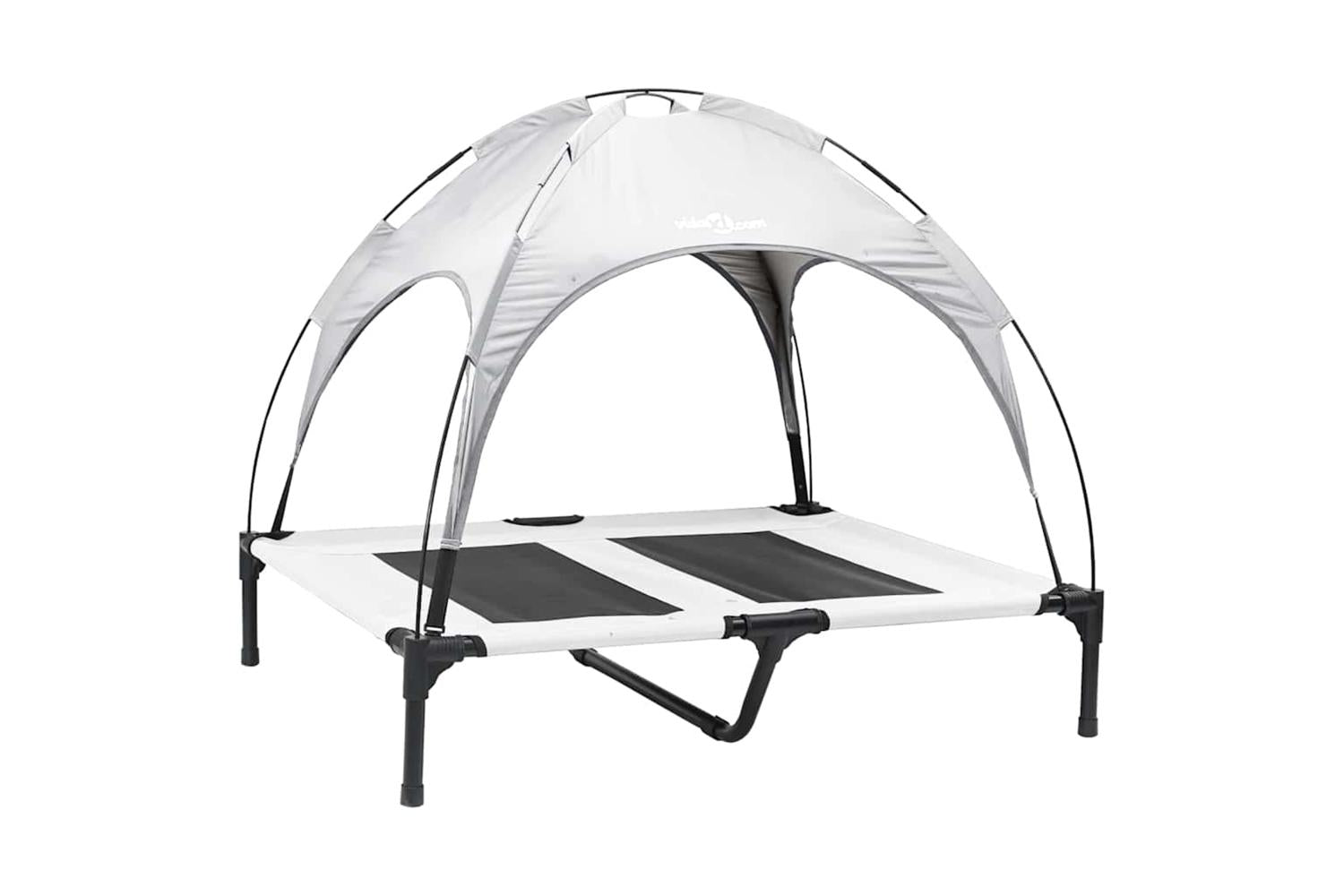 Dog Bed Silver Grey L Steel-2