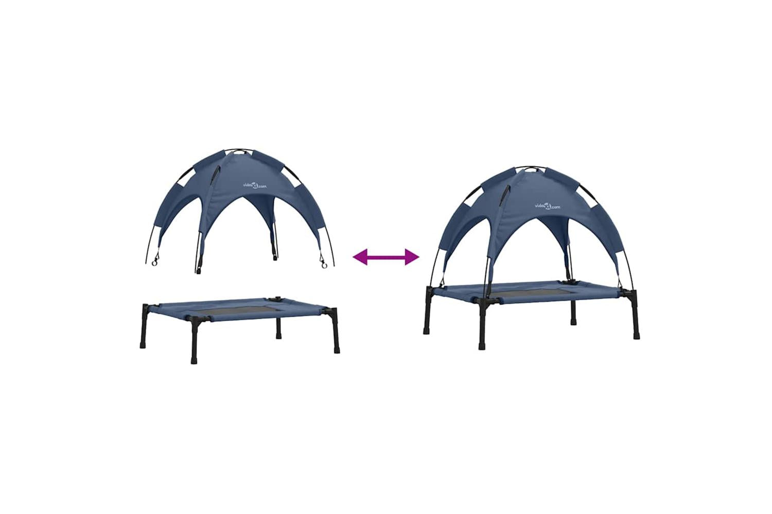Dog Bed Navy Blue M Steel-9