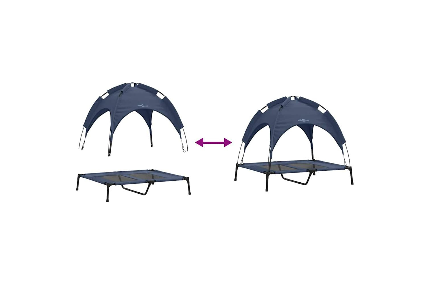 Dog Bed Navy Blue L Steel-9