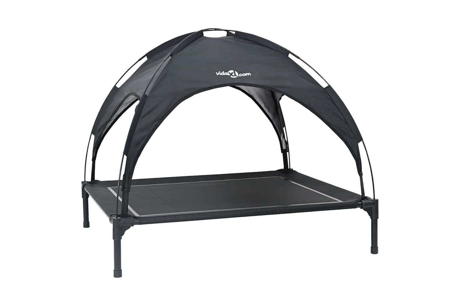 Dog Bed Black L Steel-2