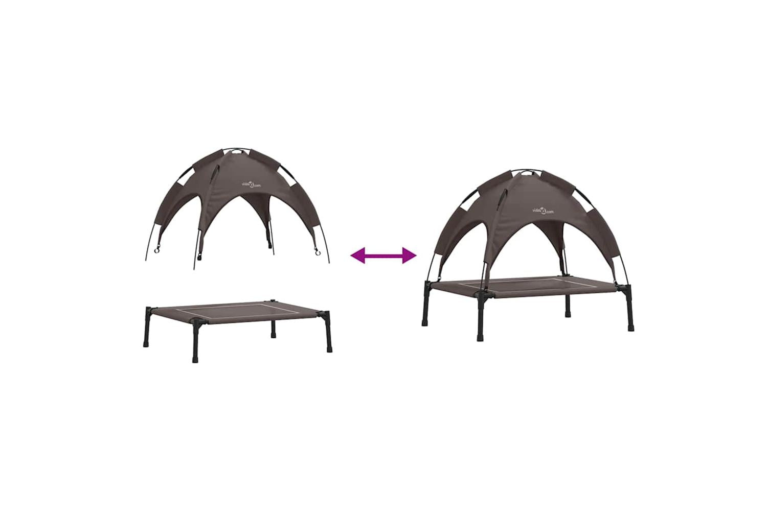 Dog Bed Brown S Steel-9