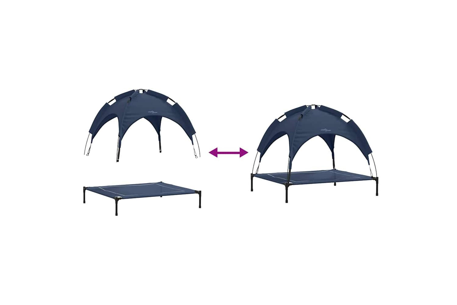 Dog Bed Navy Blue L Steel-9