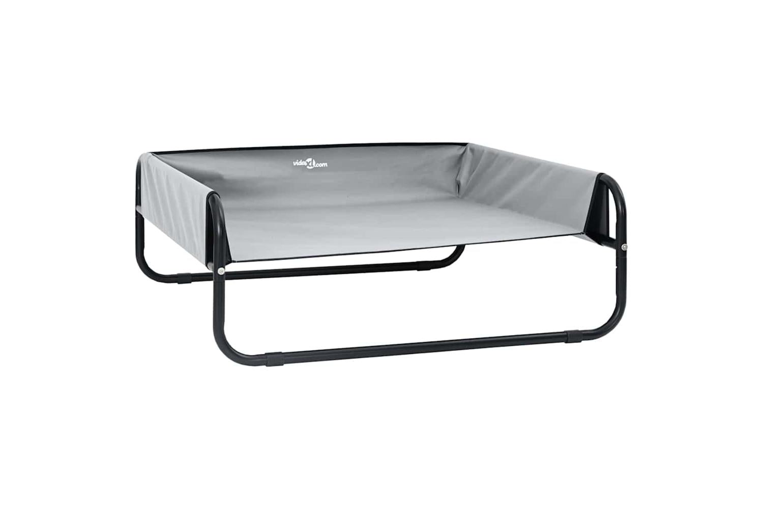 Dog Bed Light Grey S Oxford Fabric And Steel-2