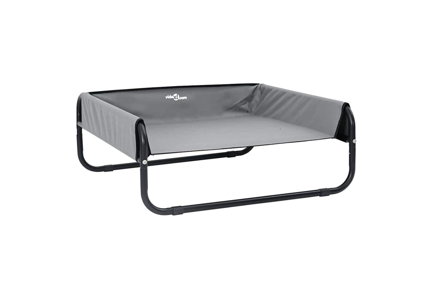 Dog Bed Light Grey M Oxford Fabric And Steel