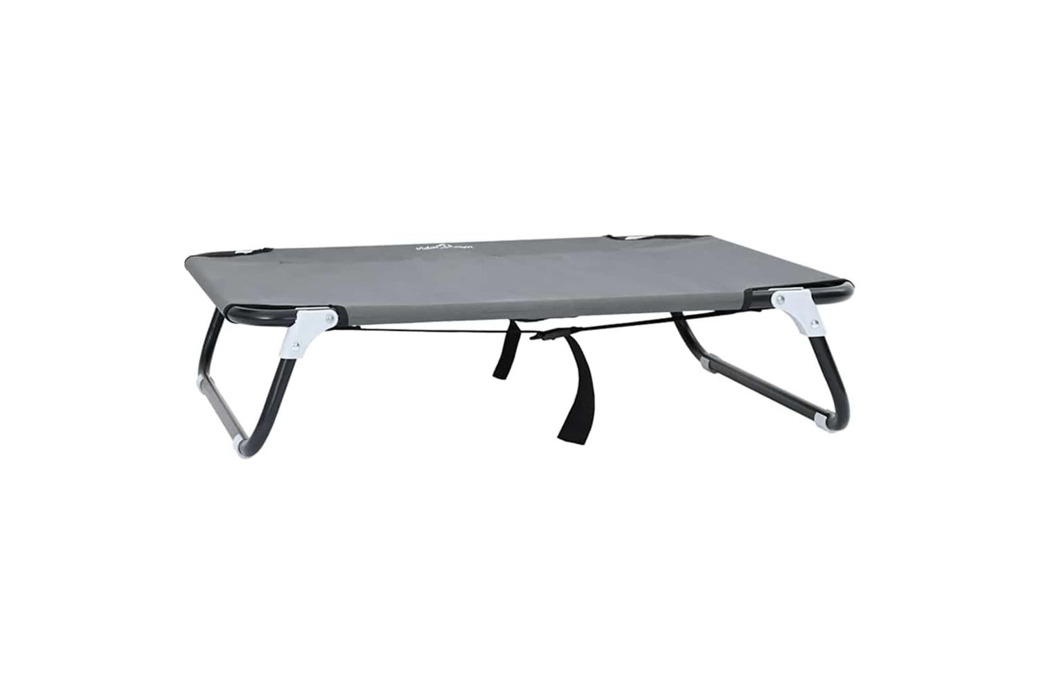 Dog Bed Light Grey M Oxford Fabric And Steel-2