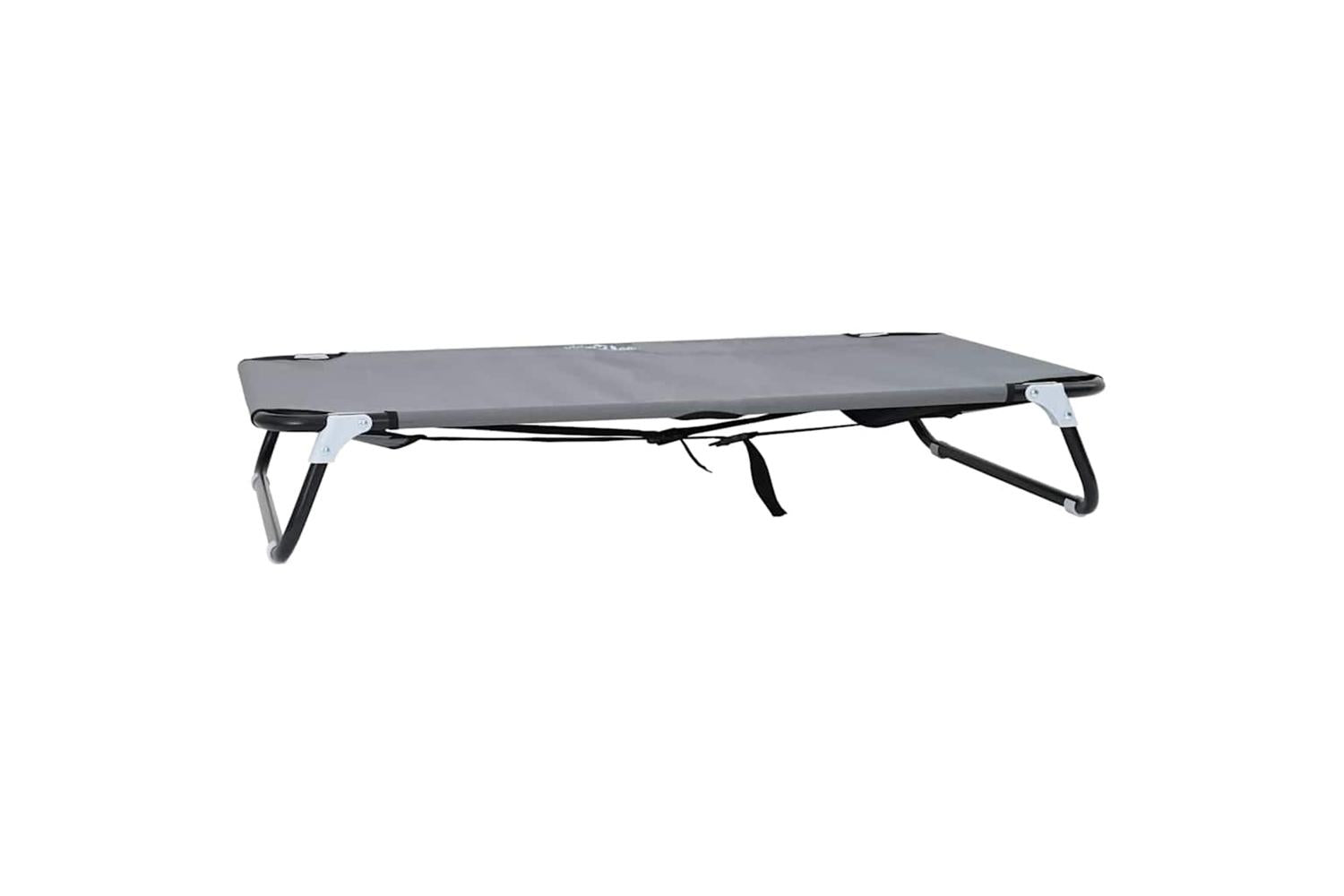 Dog Bed Light Grey 90 X 55 X 18 Cm Oxford Fabric And Steel-2