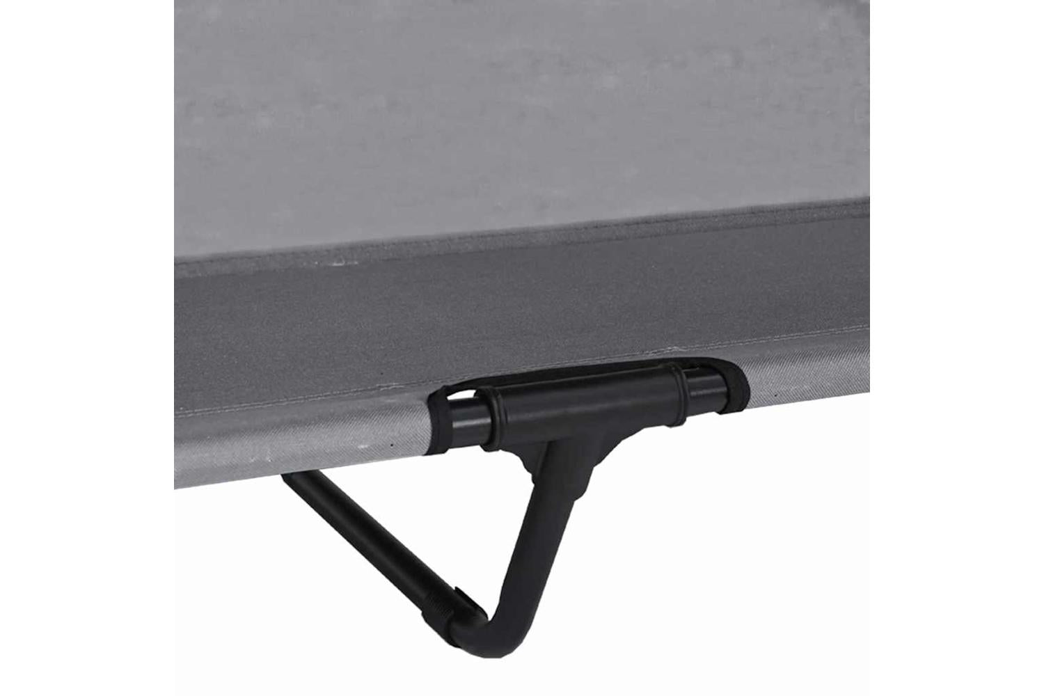 Raised Dog Bed Light Grey 127 X 81 X 108 Cm Fabric And Steel-9