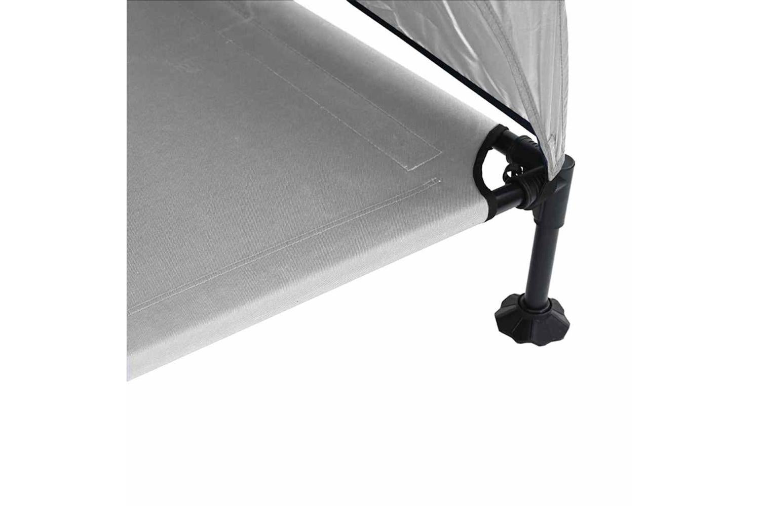 Raised Dog Bed Silver Grey 127 X 81 X 108 Cm Fabric And Steel-8