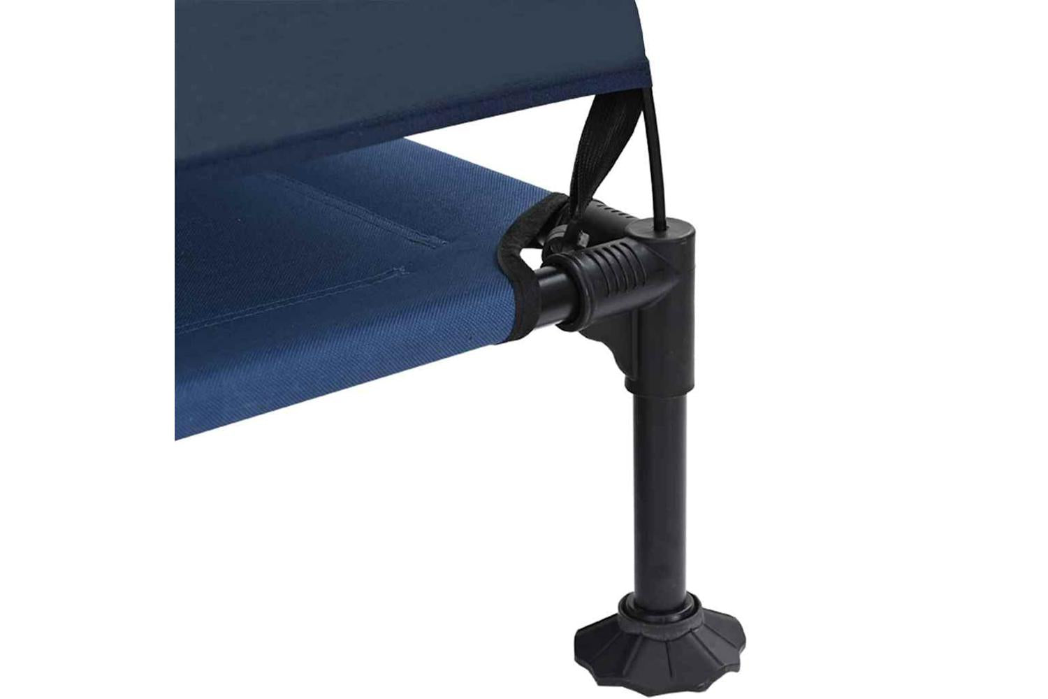 Raised Dog Bed Navy Blue 127 X 81 X 108 Cm Fabric And Steel-7