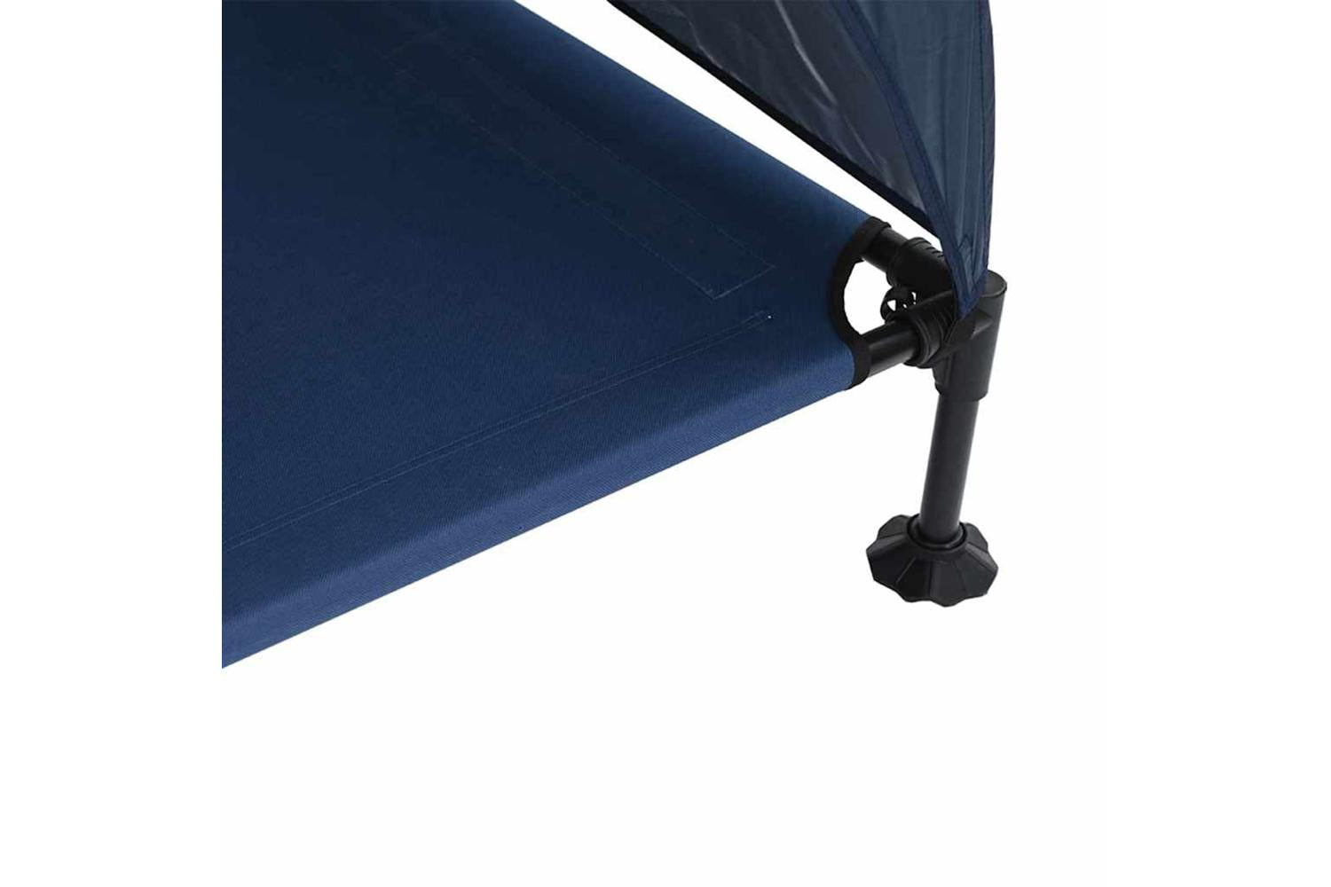 Raised Dog Bed Navy Blue 127 X 81 X 108 Cm Fabric And Steel-8