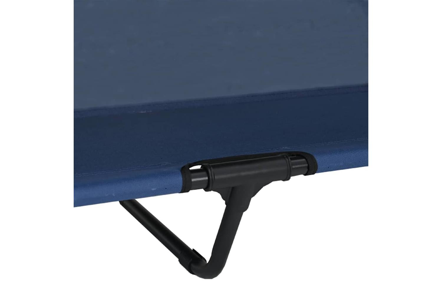 Raised Dog Bed Navy Blue 127 X 81 X 108 Cm Fabric And Steel-9