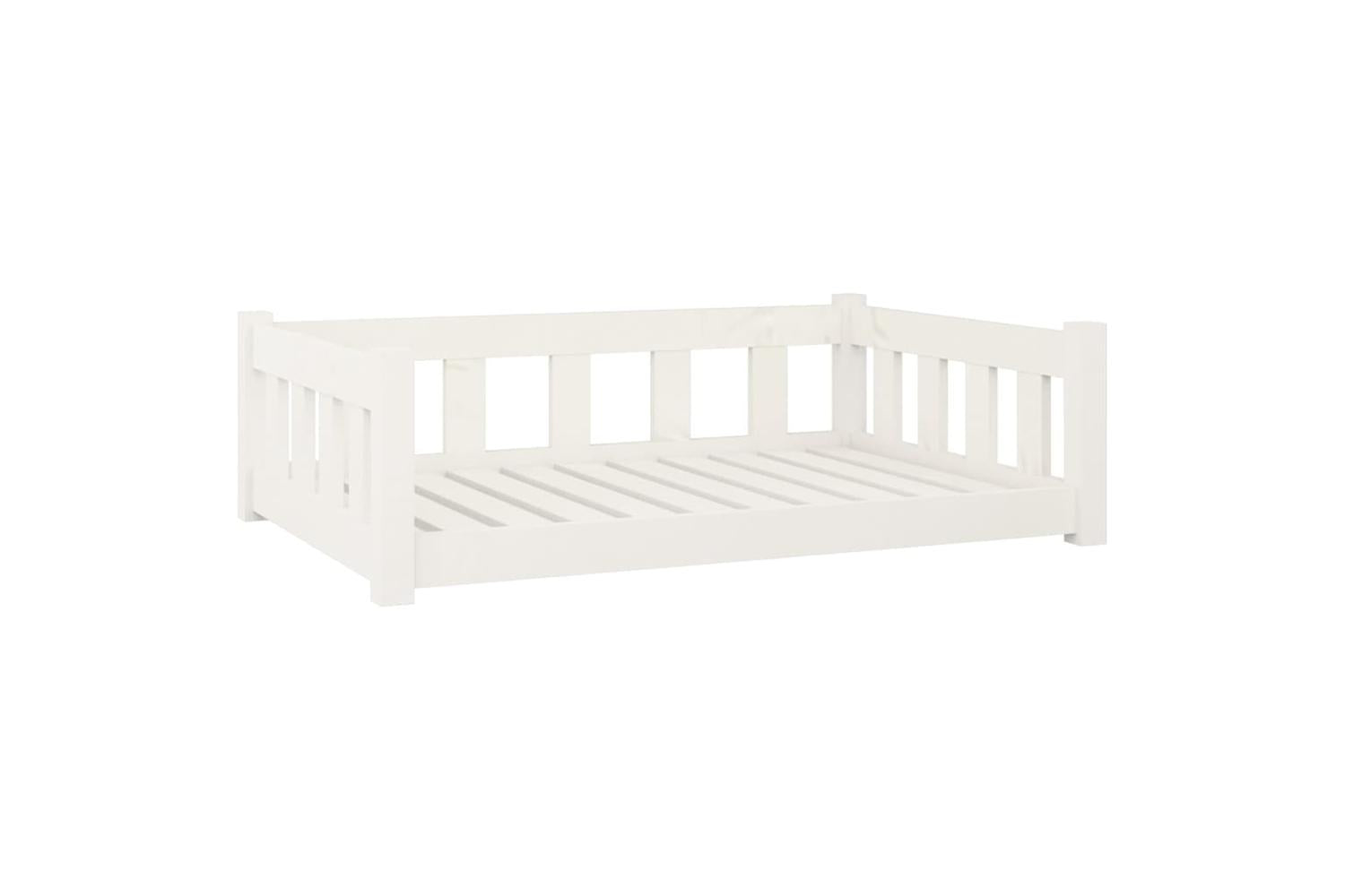 Dog Bed White 955x655x28 Cm Solid Wood Pine