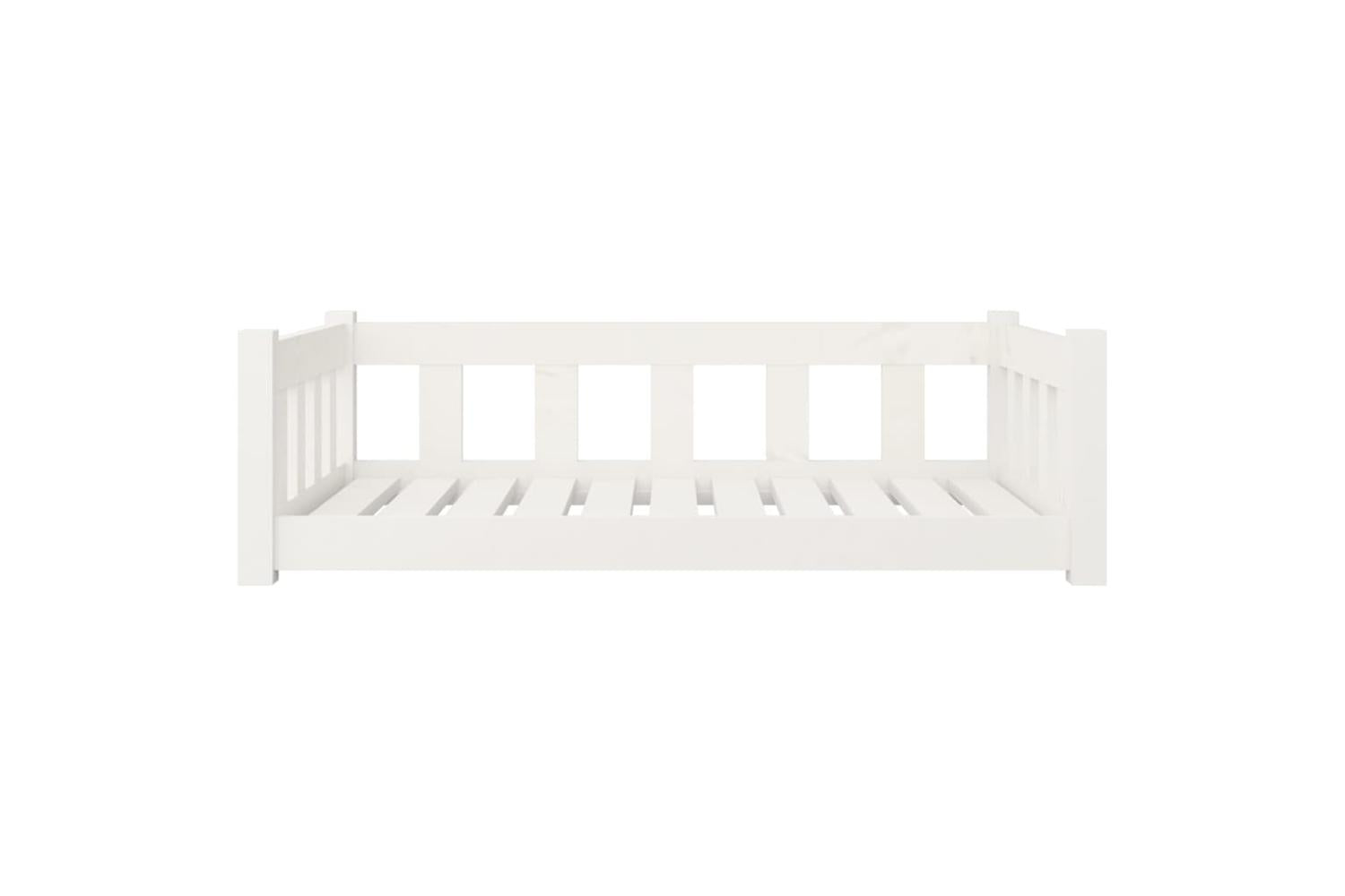 Dog Bed White 955x655x28 Cm Solid Wood Pine-4